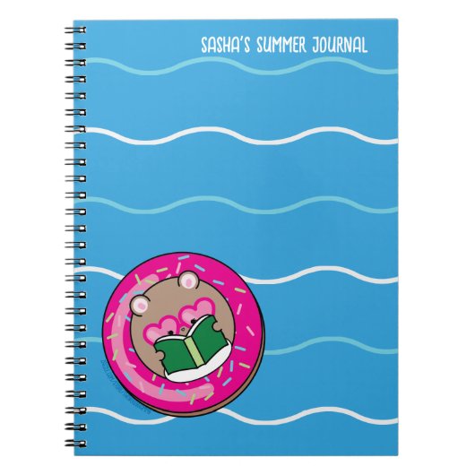 Leuke Kawaii Hamster Booklover Zomer Notitieboek (Voorkant)