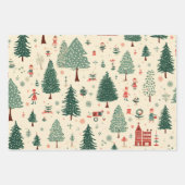 Leuke Kawaii Kerst Inpakpapier Vel (Voorkant 2)