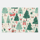 Leuke Kawaii Kerst Inpakpapier Vel (Voorkant)