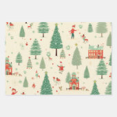 Leuke Kawaii Kerst Inpakpapier Vel (Voorkant 3)
