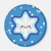 Leuke Kawaii Kerst Sneeuwvlok Koelkast Magneet (Voorkant)