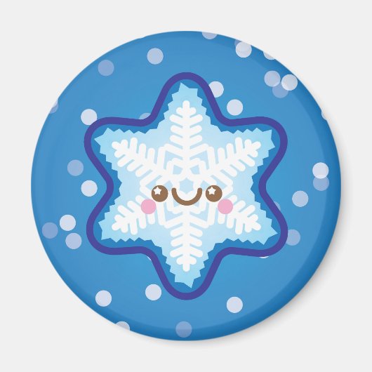 Leuke Kawaii Kerst Sneeuwvlok Koelkast Magneet (Voorkant)