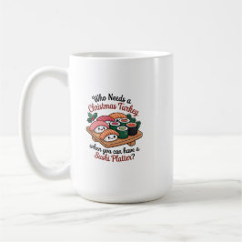 Leuke Kawaii Kerst Sushi Platter Koffiemok