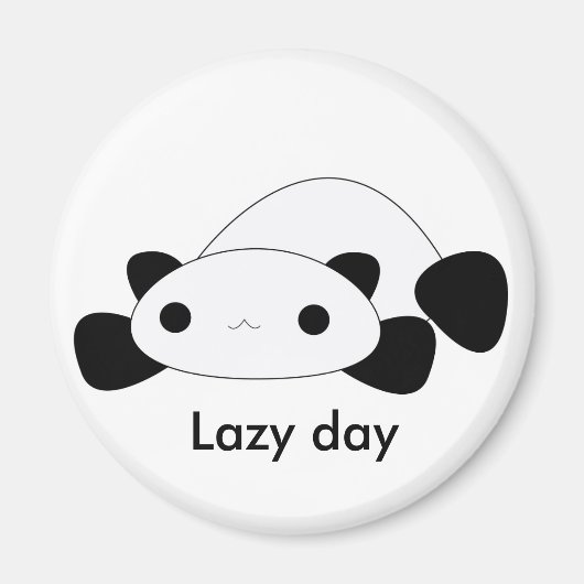 Leuke kawaii luie dag panda magneet (Voorkant)