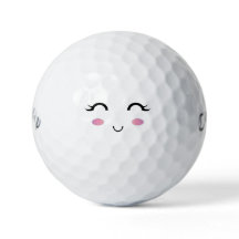 Leuke Kawaii Meisje Glimlach Golf Ball