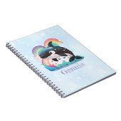 Leuke kawaii orka killer walvis regenbogen vlinder notitieboek (Rechterzijde)