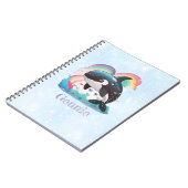 Leuke kawaii orka killer walvis regenbogen vlinder notitieboek (Linkerzijde)