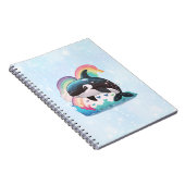 Leuke kawaii orka killer walvis regenbogen vlinder notitieboek (Rechterzijde)