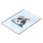 Leuke kawaii orka killer walvis regenbogen vlinder notitieboek (Linkerzijde)