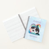 Leuke kawaii orka killer walvis regenbogen vlinder notitieboek (Binnen)