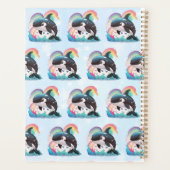 Leuke kawaii orka killer walvis regenbogen vlinder planner (Achterkant)