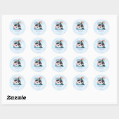 Leuke kawaii orka killer walvis regenbogen vlinder ronde sticker (Vel)