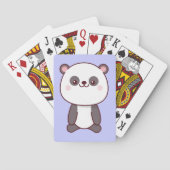 Leuke Kawaii Panda Paarse Pokerkaarten (Achterkant)
