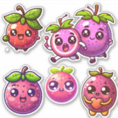 Leuke kawaii passievruchten sticker (Voorkant)