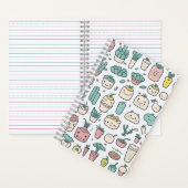 Leuke kawaii plantaardige iconen notitieboek (Binnen)