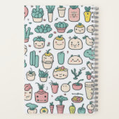 Leuke kawaii plantaardige iconen notitieboek (Achterkant)