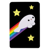 Leuke Kawaii Rainbow Rocket Baby Seal Magnet Magneet (Verticaal)