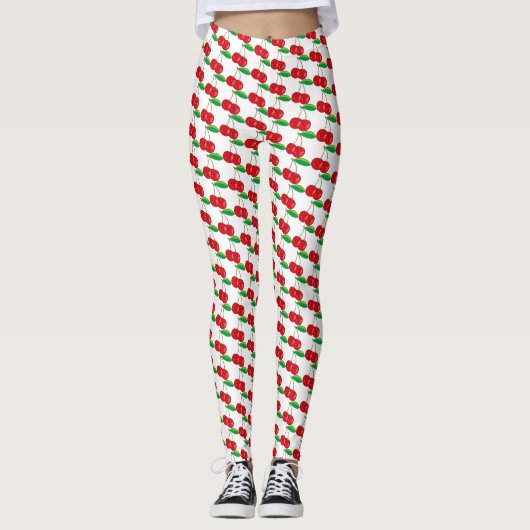 Leuke Kawaii Rode Kersen Zomerfruit Kinder Leggings (Voorkant)