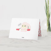 Leuke kawaii roze schapen met de kaart van de (Achterkant)