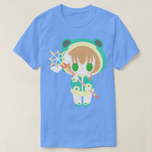 Leuke kawaii sakura kikker kostuum t-shirt (Design voorkant)