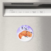 Leuke Kawaii Slapen cartoon vos Magneet (Insitu (Vaatwasser))