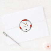 Leuke Kawaii Sneeuwman Ronde Sticker (Envelop)