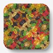 Leuke kawaii snoepjes kleurrijke gummy snoep beer papieren bordje (Voorkant)