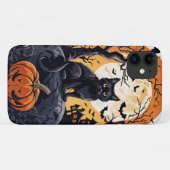 Leuke Kawaii Spooky Halloween Black Cat Ghost Case-Mate iPhone Case (Achterkant (horizontaal))