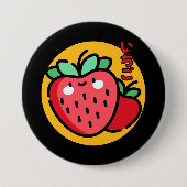 Leuke Kawaii Strawberry Day Ronde Button 7,6 Cm (Voorkant)