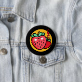 Leuke Kawaii Strawberry Day Ronde Button 7,6 Cm (In situ)