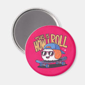 Leuke Kawaii Sushi op skateboard Magneet (Voorkant / Achterkant)