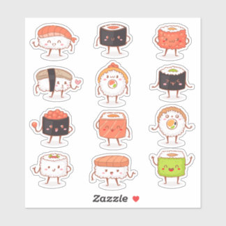 Leuke Kawaii Sushi Sashimi Japans eten Sticker