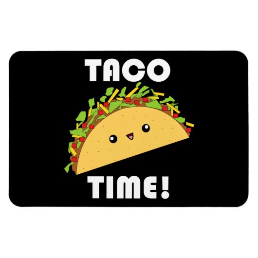Leuke kawaii taco tijd! Magneet (Horizontaal)