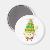 Leuke Kawaii verjaardagstaart Magneet (Voorkant / Achterkant)