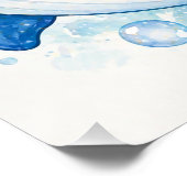 leuke kawaii walvis ontwerp perfect poster (Hoek)