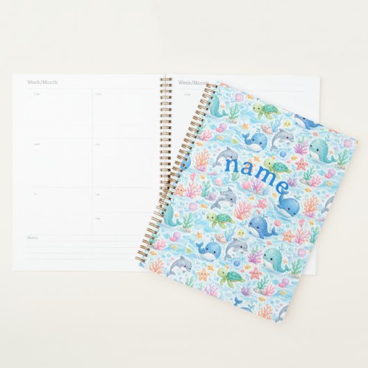 leuke kawaii walvis ontwerp planner (Display)