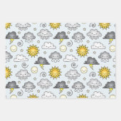 Leuke Kawaii Weer Wolken Klimaat Inpakpapier Vel (Voorkant 3)