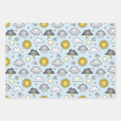 Leuke Kawaii Weer Wolken Klimaat Inpakpapier Vel (Voorkant)