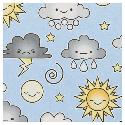 Leuke Kawaii Weer Wolken Klimaat Stof (Close Up)