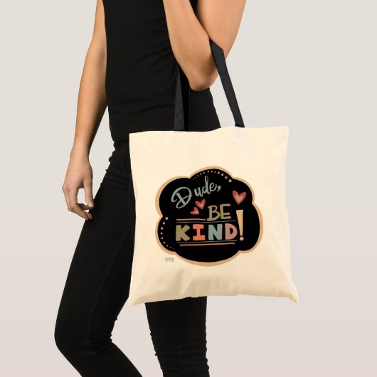 Leuke kerel Be Kind Inspirivity Canvas tas (Voorkant (product))