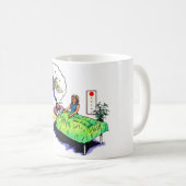 leuke kerel krijgt een reiki behandeling en dromen koffiemok (Voorkant rechts)