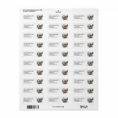 Leuke Kerst 4x4 Kerstboom Winter Scene Etiket (Full Sheet)