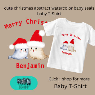 Leuke kerst abstract waterverf baby zegels