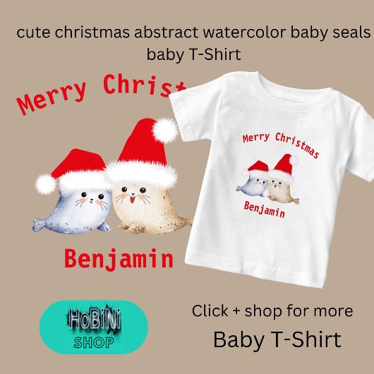 Leuke kerst abstract waterverf baby zegels
