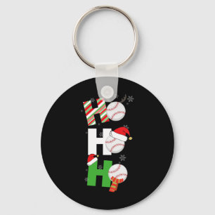 Leuke Kerst Baseball Pyjama Speler Bijpassende The Sleutelhanger