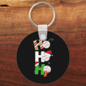 Leuke Kerst Baseball Pyjama Speler Bijpassende The Sleutelhanger (Voorkant)