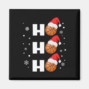 Leuke kerst basketbalspeler Ho Ho Ho Sport Fa Magneet