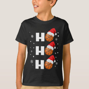 Leuke kerst basketbalspeler Ho Ho Ho Sport Fa T-shirt