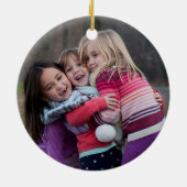 Leuke Kerst Beer Foto Keramisch Ornament (Achterkant)