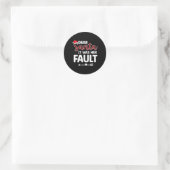 Leuke kerst bijpassende koppels zijn haar pyjama ronde sticker (Tas)